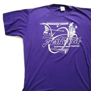 ⬇️ Vintage T-shirt Tee Arts Music Festival Purple
